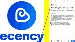 Cara posting di Ecency agar dapat uang  aplikasi penghasil crypto [upl. by Kcirdde]