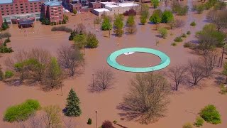 Floodwaters crest at record level in Midland [upl. by Methuselah]