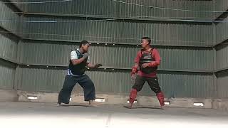 sparring silat vs Taekwondo [upl. by Epolenep]