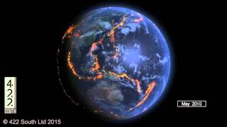 WORLD EARTHQUAKES 2000  2015 Data Visualization [upl. by Anilyx510]