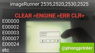 how to fix Canon IR 2520  2525  2530  2535  error code E000000  000001  000002 [upl. by Athalla]