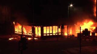 London Riots Woolwich Wetherspoons Pub Burning SHOCKING [upl. by Carleen]