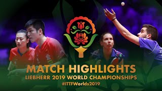 Fan ZhendongDing Ning vs Tristan FloreLaura Gasnier  2019 World Championships Highlights R16 [upl. by Phox250]