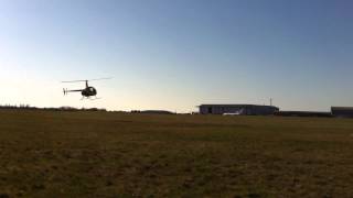 Robinson R22 helicopter PPLH approach landing hover [upl. by Agni]