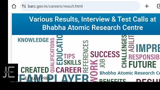 BARC DAE 2023 RESULT OUT VARIOUS POST  INTERVIEW AND TEST CALLS AT BHABHA ATOMIC RESEARCH CENTER [upl. by Atiram704]