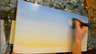 How to Paint a Sky  Acrylic Painting Lesson [upl. by Asilak]