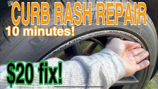 Fix Tesla rim curb rash for around 20 model 3 repair [upl. by Adnohsed40]