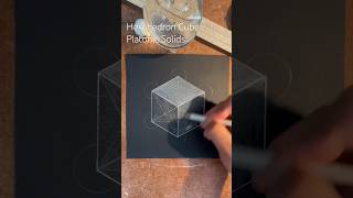 How to draw the Hexahedron Cube Platonic Solids Fast sacredgeometryartist drawing [upl. by Arno143]