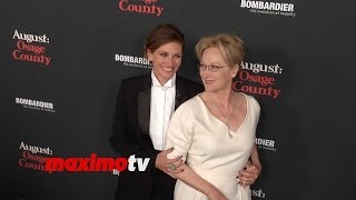 Julia Roberts and Meryl Streep quotAugust Osage Countyquot Los Angeles Premiere Red Carpet [upl. by Atinoj]