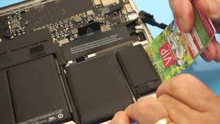 A1502 macbook Pro Retina Battery Removal [upl. by Lebana728]