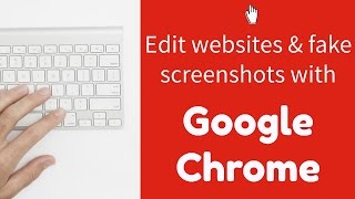 Edit websites and make fake screenshots with Google Chrome [upl. by Elburt]