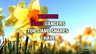 Amazing Grace in the Style of quotTraditionalquot karaoke video with lyrics no lead vocal [upl. by Sivat]