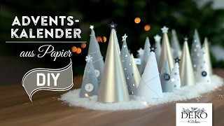 Adventskalender basteln Howto  einfach und günstig aus Papier  Deko Kitchen [upl. by Arakat]