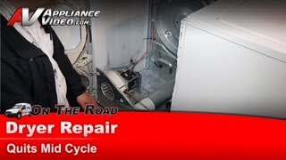 GE Dryer Repair  Quits Mid Cycle  Drive Motor [upl. by Imim]