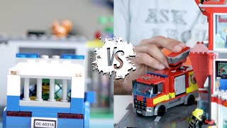 Compared LEGO Police 60316 VS Fire Station 60320 [upl. by Scammon627]