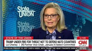 Liz Cheney Joins CNNs quotState of the Unionquot  February 18 2024 [upl. by Ilajna288]