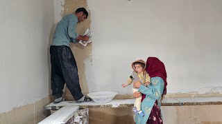 Beautifying the Nomadic Family Home through Wall Plastering in a Lifestyle Documentary [upl. by Bryanty811]