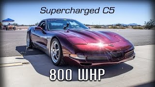 Corvette C5 Supercharged with 800WHP standing half mile runs and walk around [upl. by Randell821]