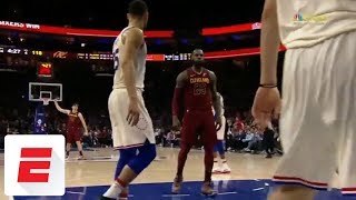 LeBron James dunks all over Ersan Ilyasova then stares him down  ESPN [upl. by Ihtac570]