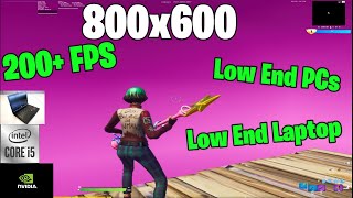 Best Stretched Fortnite Resolution for ANY Laptop 800x600 More FPS Less Input Delay Bad Laptop [upl. by Stockmon332]