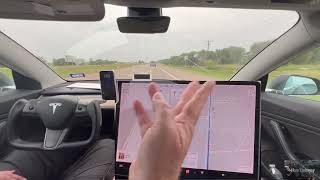 TeslaFSD1234 Alice TX to McAllen TX NAV issues wrong lane Full drive [upl. by Desimone211]