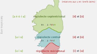 La langue corse et ses trois régiolectes – le vocalisme version accélérée [upl. by Bitthia619]