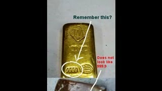 20 troy ounce fake Gold Bar Part 2 Melting [upl. by Seni139]