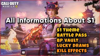 All About CODM S1 2023 Season 1 Theme  Battle Pass  BP Vault  Lucky Draws [upl. by Vick]