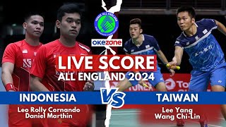 Live Score All England 2024 Leo Rolly CarnandoDaniel Marthin Vs Lee YangWang ChiLin [upl. by Lorac667]