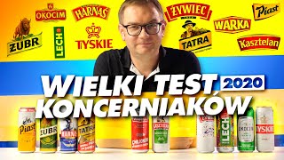 Wielki Test Koncerniaków 2020 Harnaś Kasztelan Lech Okocim Piast Tatra Tyskie Warka Żubr Żywiec [upl. by Julee]