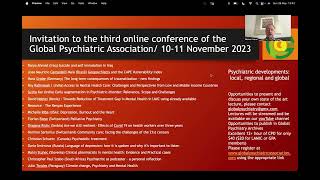 Updated invitation to the 3rd conference of the Global Psychiatric Association 1011 November 2023 [upl. by Anear]