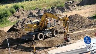 Mobilbagger Liebherr A316 Teil 2  Wheeled excavator Liebherr A316 Part 2 [upl. by Adnopoz]