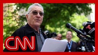 Robert De Niro spars with bystander during remarks outside Trump trial [upl. by Reggi]