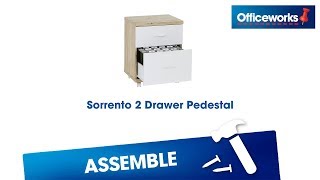 Sorrento 2 Drawer Pedestal Assembly Instructions [upl. by Ycnalc]