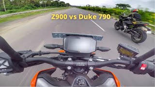 Road trip to Melukote  Z900 vs DUKE 790 Acceleration test [upl. by Isteb]