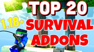 15 Useful Minecraft PE Survival AddonsMods To Improve 118 Gameplay [upl. by Ad]