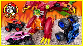 Monster Jam Toys EVOLUTION  Scavenger Hunt EASTER EGG Challenge DRAGONOID amp COLOR CHANGE Trucks [upl. by Kreg]