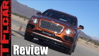 2017 Bentley Bentayga Performance Review 187 MPH AWD Howitzer Blast down the Track [upl. by Diao993]