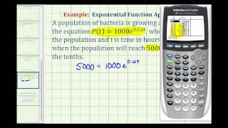 Ex Exponential Application Solved Using a Graphing Calculator [upl. by Davidde651]