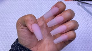 Salon Style Short Almond Shape Acrylic Nails Full Look  Naio Nails Tutorial [upl. by Ellekram]