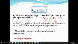 Calculation of Water Hardness  Numerical and practice problem  Part1 [upl. by Krigsman548]