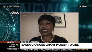 COVID19 Lockdown  SASSA changes grant payment dates [upl. by Owades857]