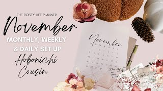 November Hobonichi Cousin Autumn Planner Set Up A5  Daily Weekly amp Monthly Setup [upl. by Ssidnak]