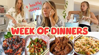 REALISTIC week of dinners  4 family recipes I cooked this week [upl. by Zevahc]