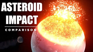 ASTEROID IMPACT Comparison 🌑💥 [upl. by Losiram]