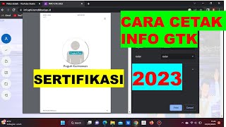 Cara Cetak Info GTK 2023 [upl. by Wolfson]