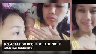 Mom and toddler agrees for relactation Breastfeeding from newborn to plus 5 years old [upl. by Lotsirb]