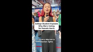 College Student Explains Why Shes Voting for Kamala Harris [upl. by Farica]