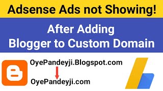 Adsense Ads Not Showing After Adding Custom Domain On Blogger [upl. by Aenet]