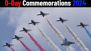 DDay Commemorations 2024 Red Arrows and 6 Gun Salute HMS St Albans Southsea Portsmouth UK [upl. by Weidman]